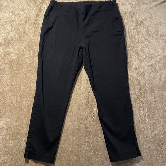 Old Navy Pants Women's 16 Plus Pull On Elastic Band Stretch Black Casual High Ri - Picture 1 of 8